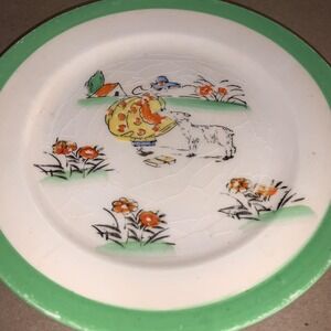 Mary Had A Little Lamb Plate Vintage Japan